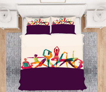 3D Yoga Moves 14167 Bed Pillowcases Quilt