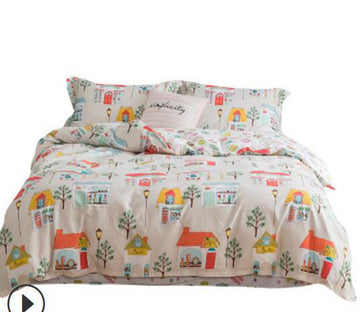 3D House Tree 14086 Bed Pillowcases Quilt