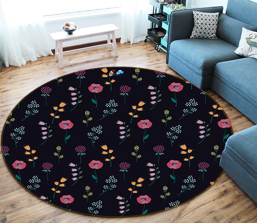 3D Floret 64172 Round Non Slip Rug Mat