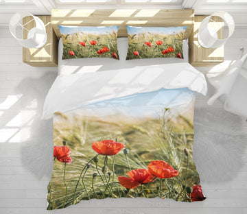 3D Mountain Safflower 19194 Bed Pillowcases Quilt