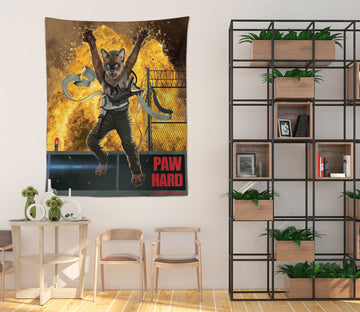 3D Cat Fire 11721 Vincent Tapestry Hanging Cloth Hang