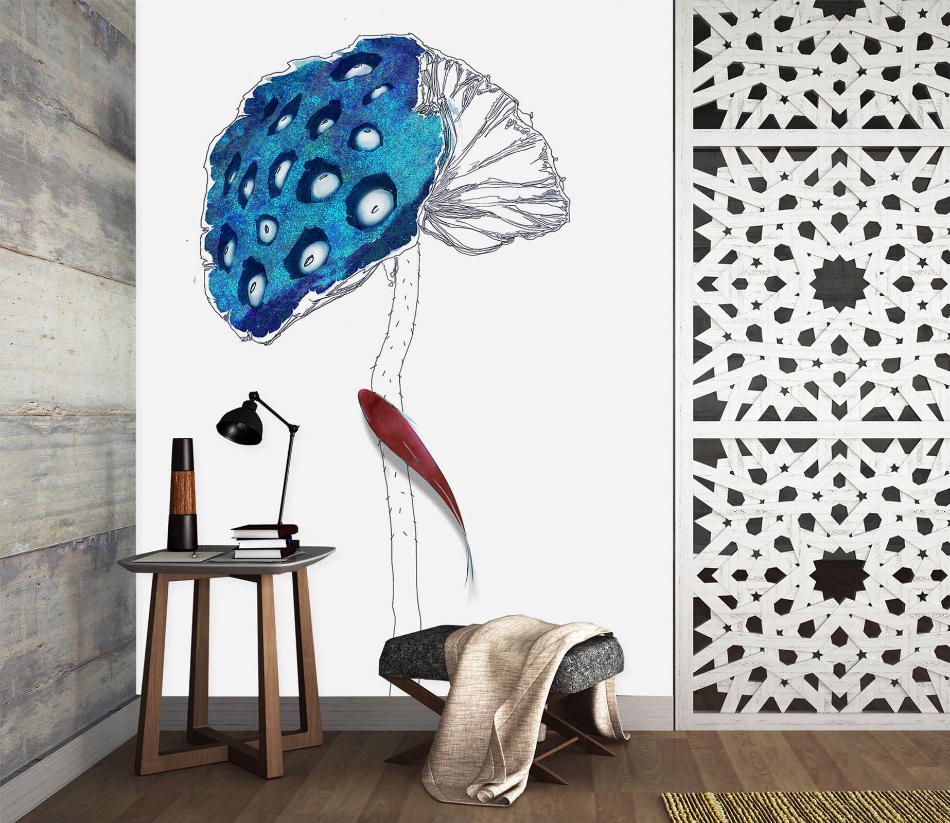 3D Blue Lotus 1818 Wall Murals Wallpaper AJ Wallpaper 2 