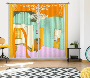 3D Cozy Room 053 Showdeer Curtain Curtains Drapes Curtains AJ Creativity Home 