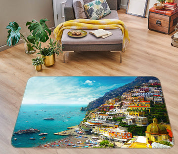 3D Seaside House 34155 Non Slip Rug Mat