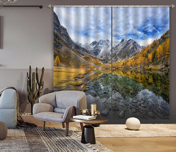 3D Forest Lake 047 Marco Carmassi Curtain Curtains Drapes Curtains AJ Creativity Home 