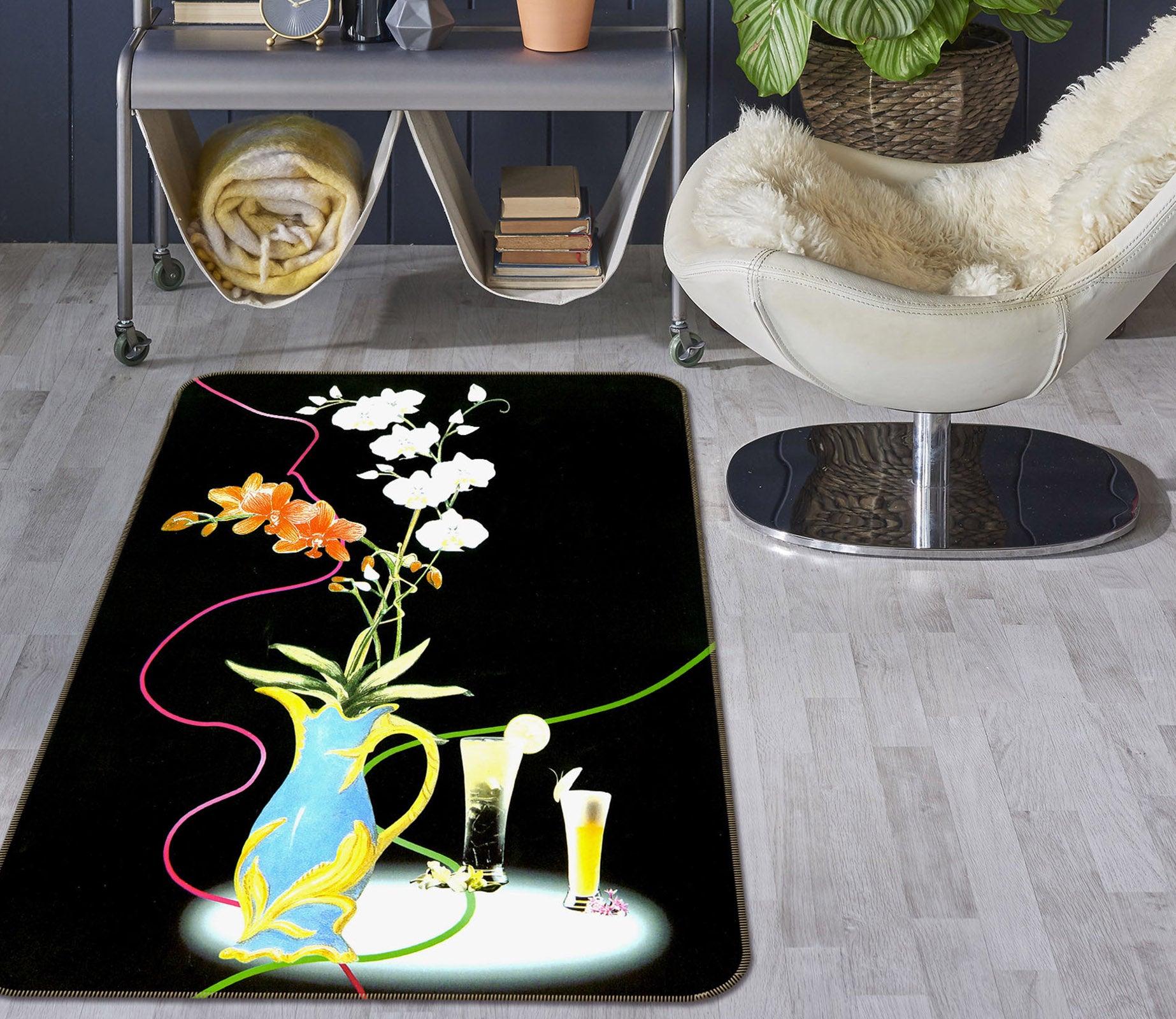 3D Vase Drink 32117 Non Slip Rug Mat