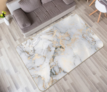 3D Creamy-White Pattern 25233 Non Slip Rug Mat