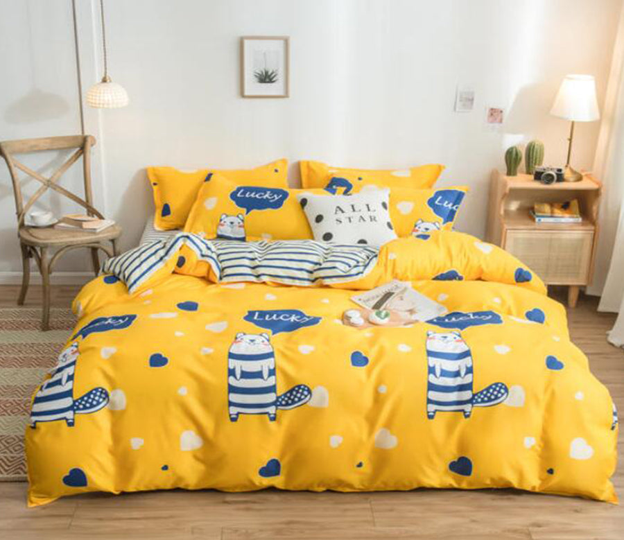 3D Cartoon Squirrel 4075 Bed Pillowcases Quilt