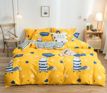 3D Cartoon Squirrel 4075 Bed Pillowcases Quilt