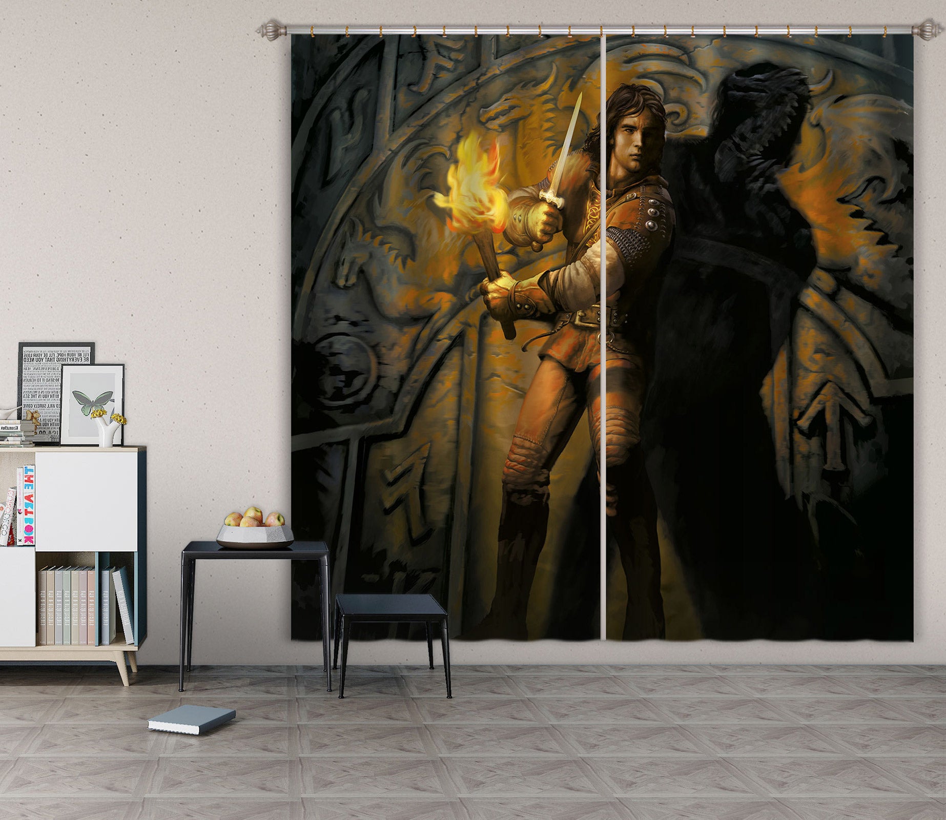 3D Torch Soldier 7196 Ciruelo Curtain Curtains Drapes