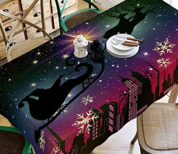3D Snowflake Black Toboggan 17 Tablecloths Tablecloths AJ Creativity Home 