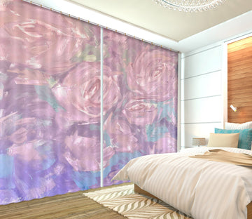 3D Pink Roses 3014 Skromova Marina Curtain Curtains Drapes