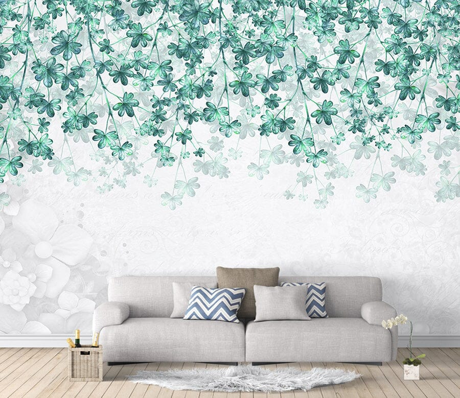 3D Green Leaf WG217 Wall Murals Wallpaper AJ Wallpaper 2 