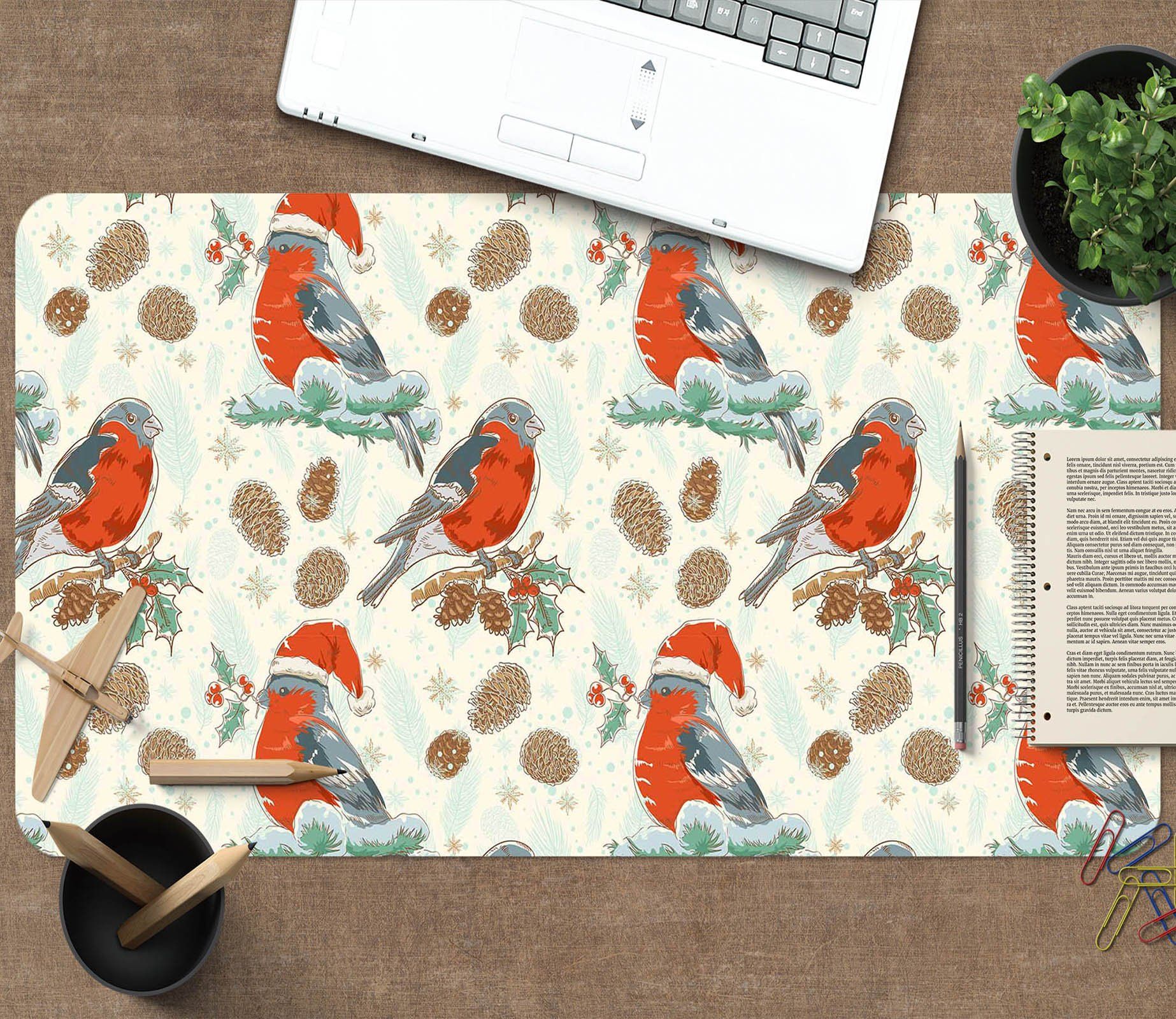 3D Fat Bird Hat 032 Desk Mat Mat AJ Creativity Home 
