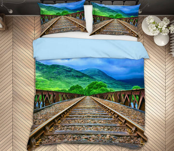 3D Railway Track 12229 Bed Pillowcases Quilt