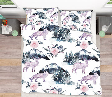 3D Mountain Deer 18184 Uta Naumann Bedding Bed Pillowcases Quilt