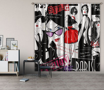 3D Fashion Girl 788 Curtains Drapes Wallpaper AJ Wallpaper 