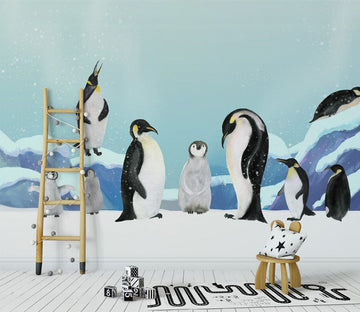 3D Arctic Penguin WC016 Wall Murals Wallpaper AJ Wallpaper 2 