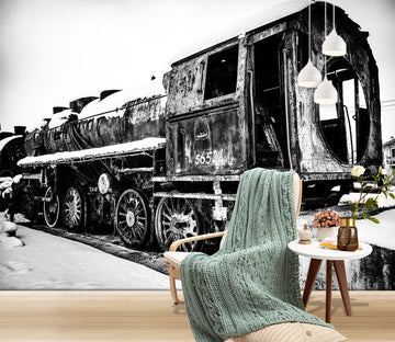 3D Abandoned Train 088 Vehicle Wall Murals