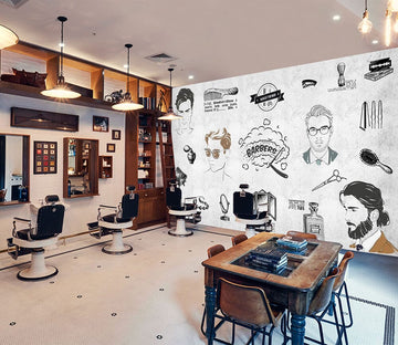 3D Trend Boy 1420 Barber Shop Wall Murals Wallpaper AJ Wallpaper 2 