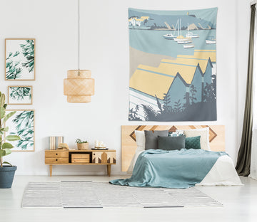 3D Yellow House 5319 Steve Read Tapestry Hanging Cloth Hang