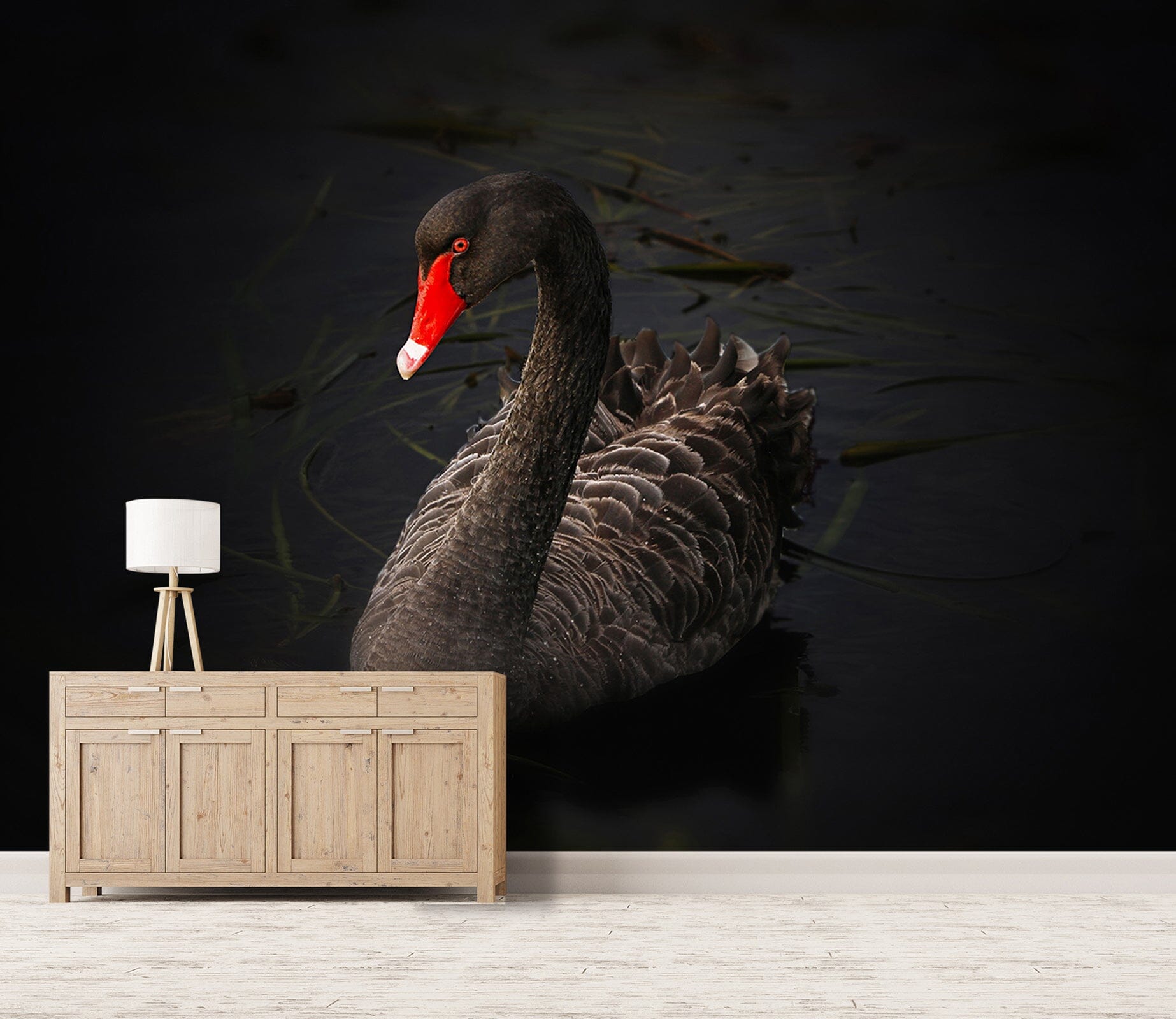 3D Black Swan 144 Wall Murals Wallpaper AJ Wallpaper 2 