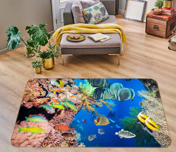 3D Seabed Fish 77221 Non Slip Rug Mat
