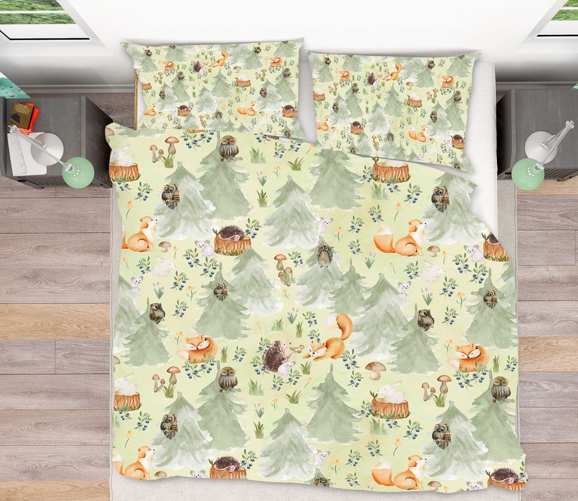3D Owl Fox 195 Uta Naumann Bedding Bed Pillowcases Quilt