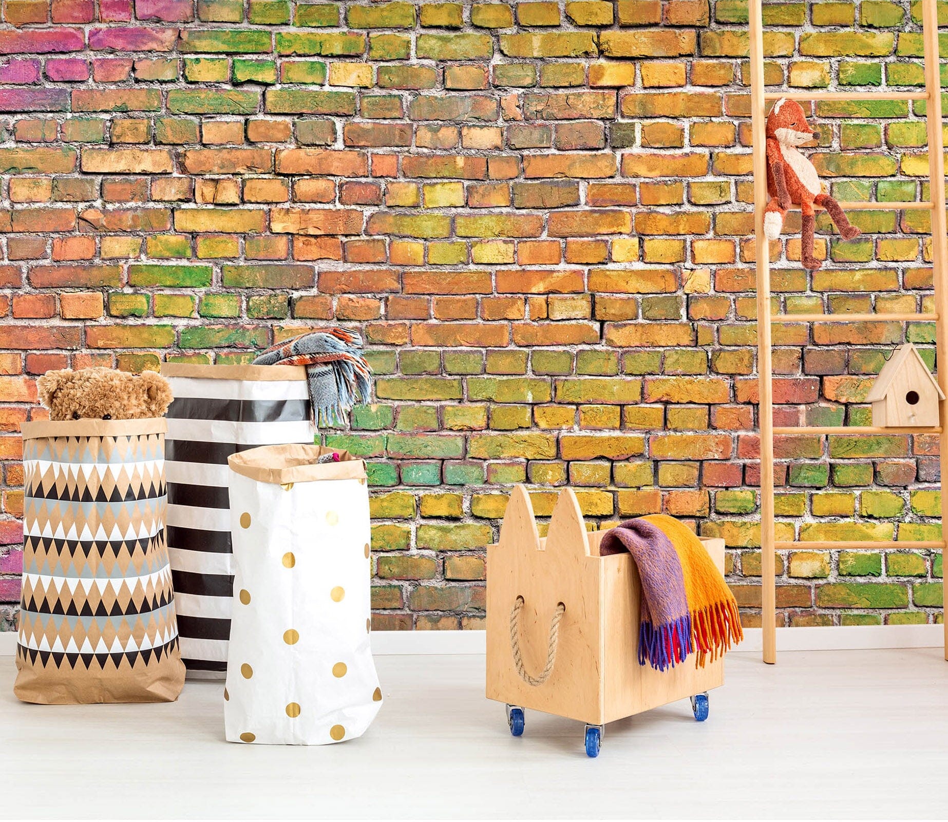 3D Colored Brick Wall 84 Wall Murals Wallpaper AJ Wallpaper 2 