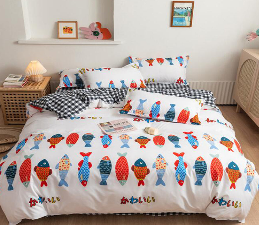 3D Color Fish 13113 Bed Pillowcases Quilt