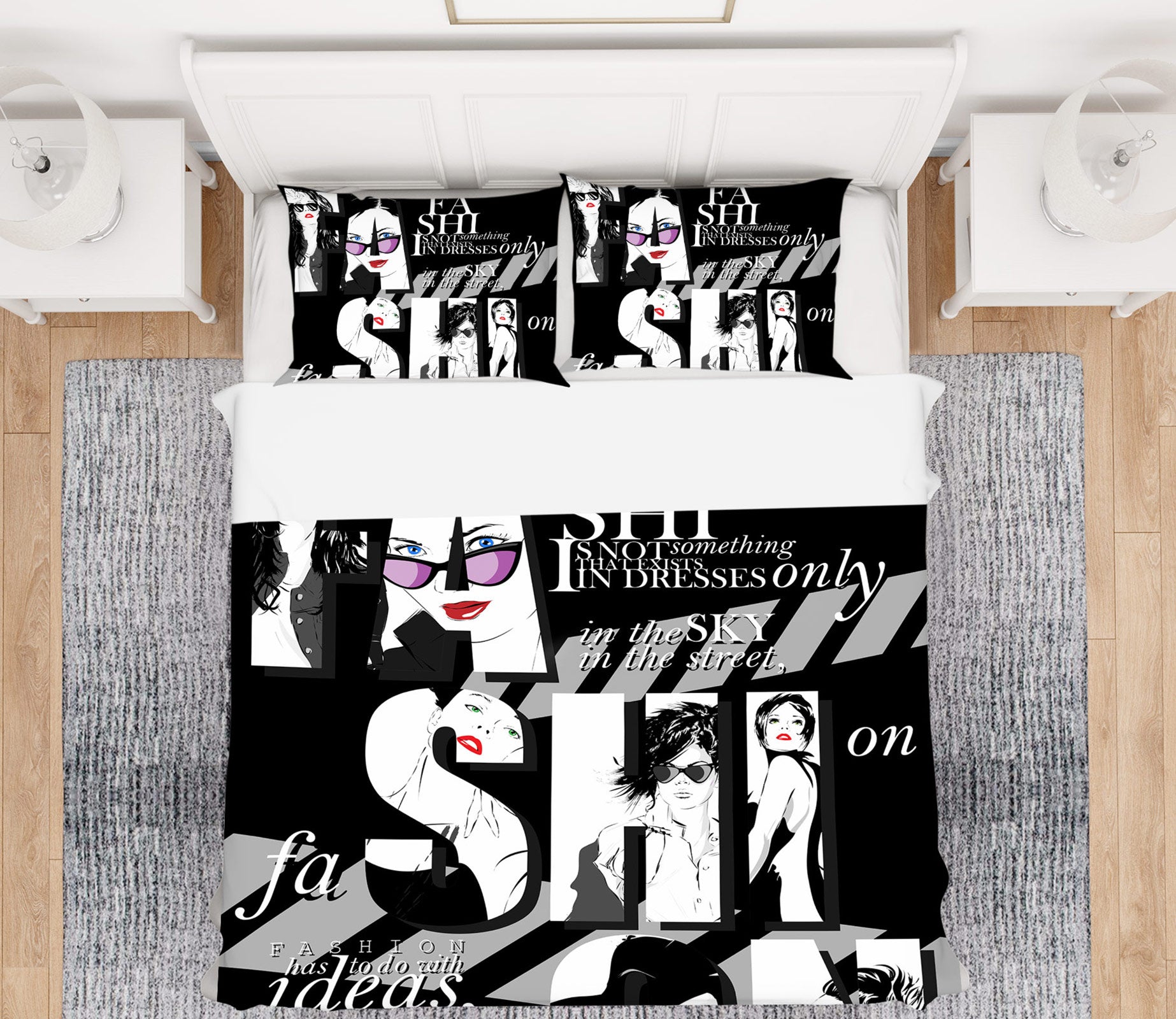 3D Poster Art Word 018 Bed Pillowcases Quilt