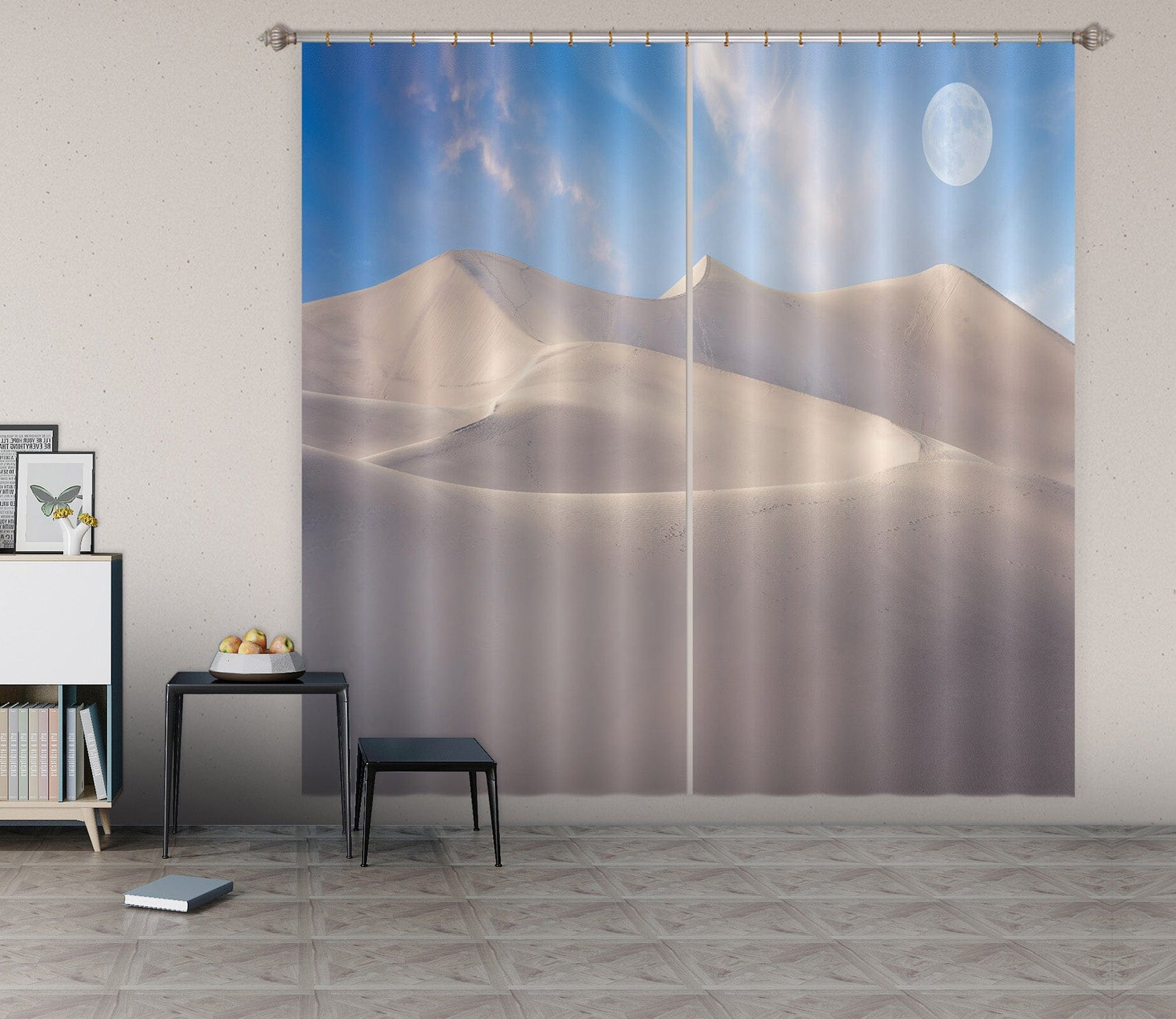 3D White Desert 184 Marco Carmassi Curtain Curtains Drapes Curtains AJ Creativity Home 