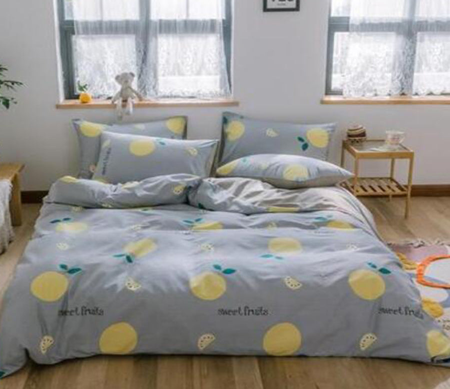 3D Fruit On Grey Bottom 15012 Bed Pillowcases Quilt