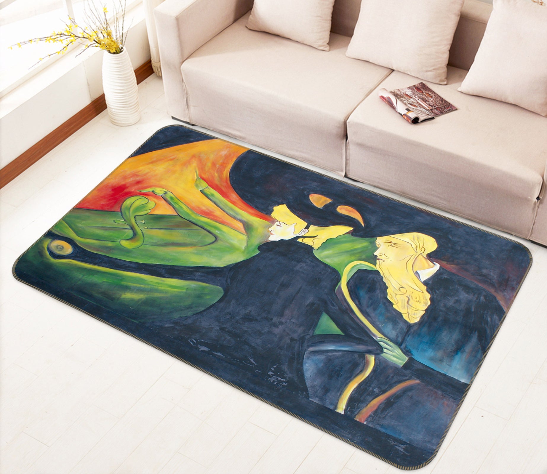 3D Pattern 75210 Non Slip Rug Mat