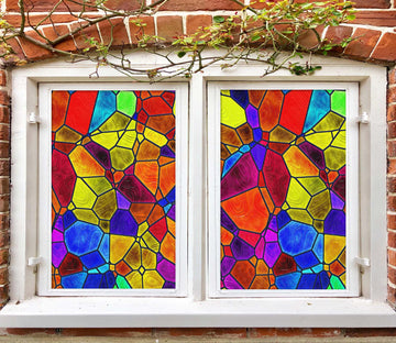 3D Color Graphics 320 Window Film Print Sticker Cling Stained Glass UV Block