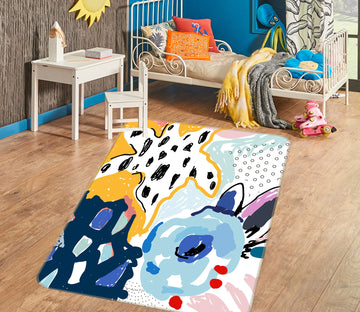 3D Pattern Flower 33088 Non Slip Rug Mat