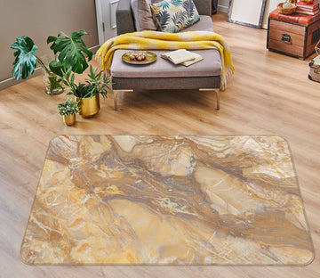3D Yellow Marble Pattern 27118 Non Slip Rug Mat