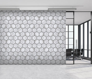 3D Honeycomb 037 Marble Tile Texture Wallpaper AJ Wallpaper 2 