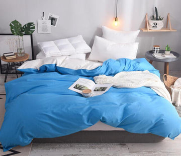 3D Sky Blue 3092 Bed Pillowcases Quilt
