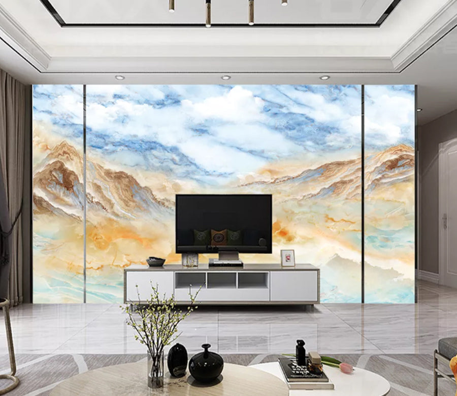 3D Yellow Hillside WC2599 Wall Murals