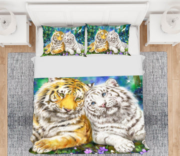 3D Tiger Friend 5944 Kayomi Harai Bedding Bed Pillowcases Quilt Cover Duvet Cover