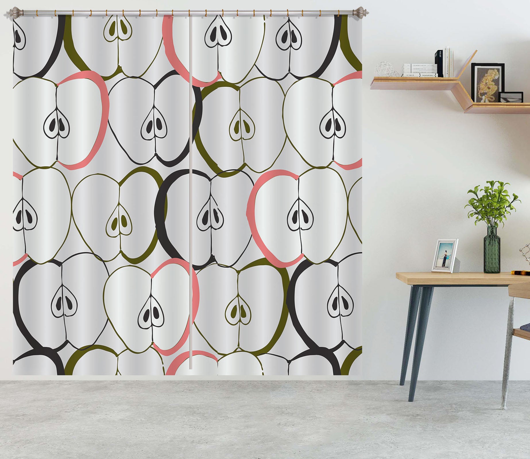 3D Apple Pattern 111104 Kashmira Jayaprakash Curtain Curtains Drapes