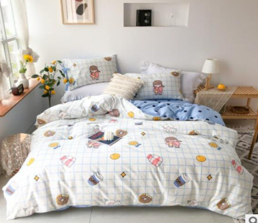 3D Donut Drink 50056 Bed Pillowcases Quilt
