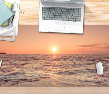 3D Sunset Sea 7761 Assaf Frank Desk Mat