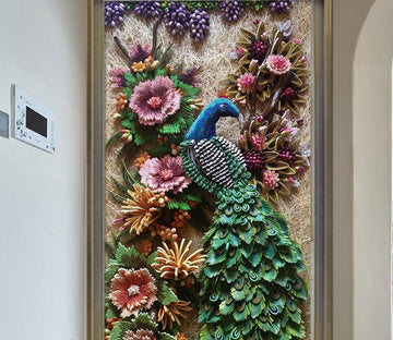 3D Peacock Flower 648 Wall Murals Wallpaper AJ Wallpaper 2 