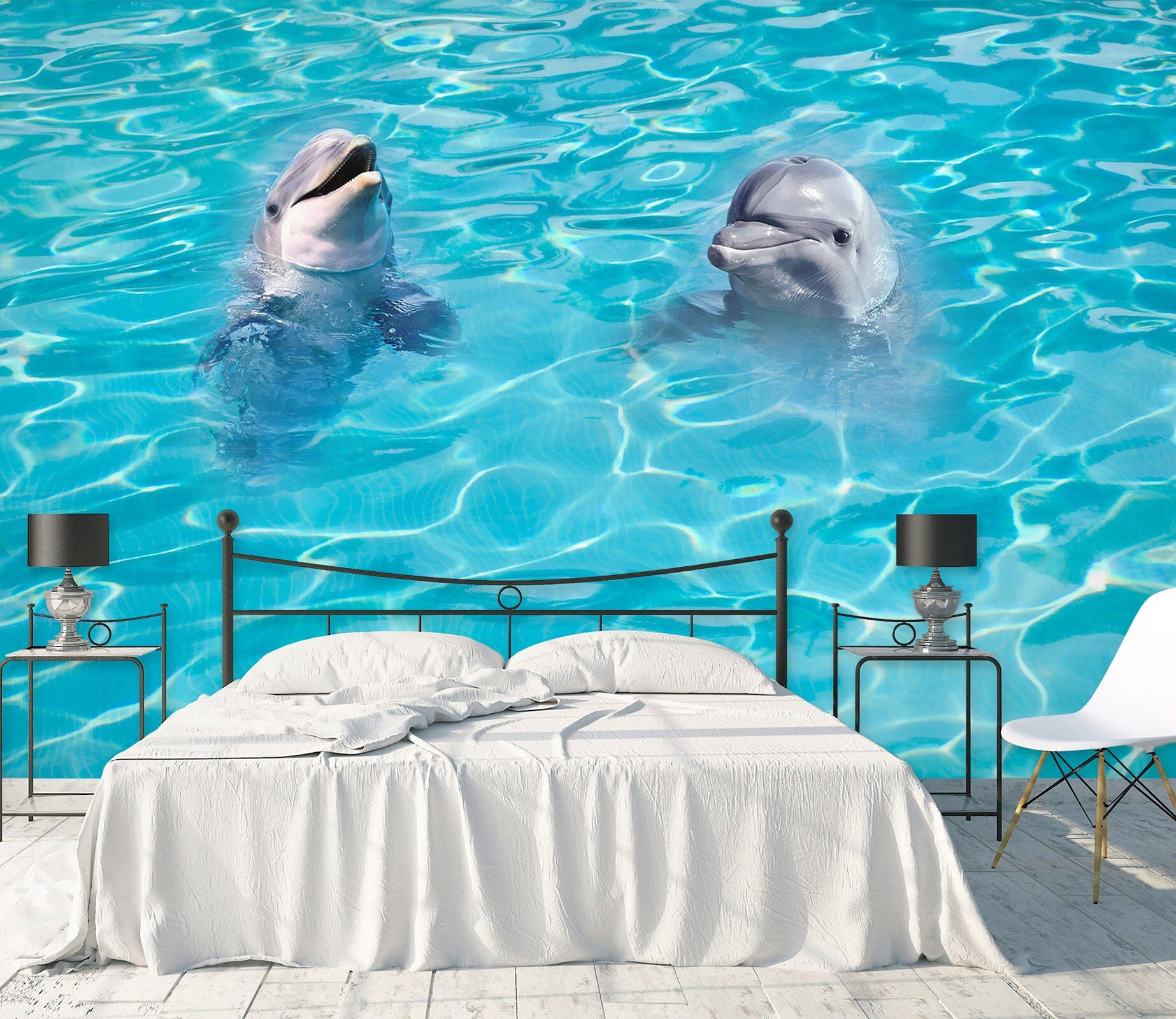 3D Dolphin 1706 Wall Murals Wallpaper AJ Wallpaper 2 