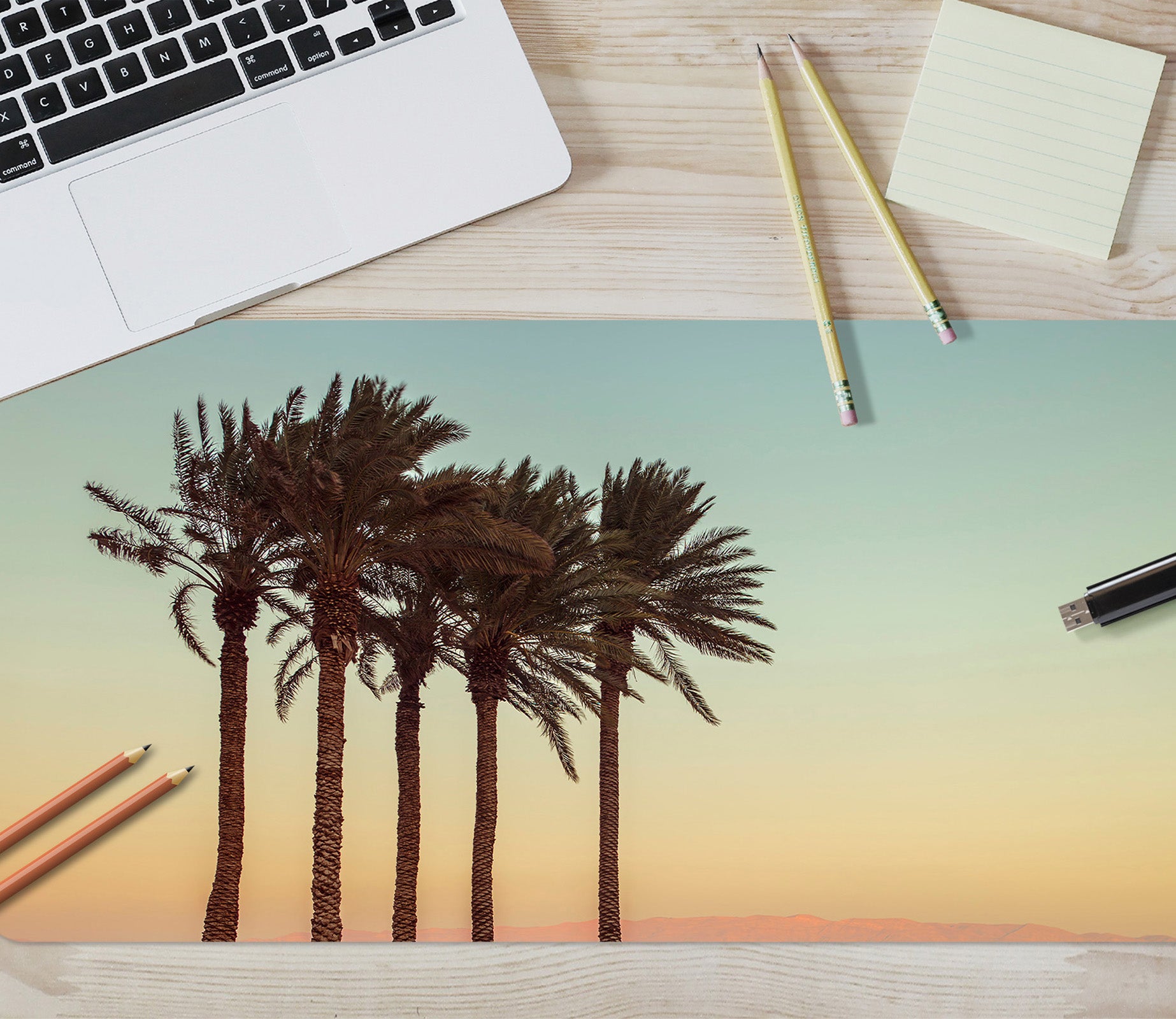 3D Coconut Tree 7728 Assaf Frank Desk Mat