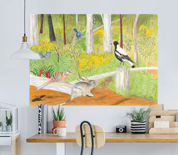 3D Forest Pigeon 018 Michael Sewell Wall Sticker Wallpaper AJ Wallpaper 2 