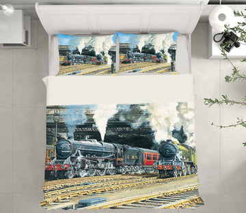 3D Full Steam Ahead 2024 Trevor Mitchell bedding Bed Pillowcases Quilt Quiet Covers AJ Creativity Home 
