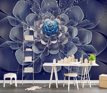 3D Black Flowers 576 Wall Murals Wallpaper AJ Wallpaper 2 